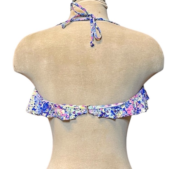 Victoria’s Secret Bikini Top Strapless Bandeau Swimsuit Swim Ruffle L Large - Picture 4 of 8